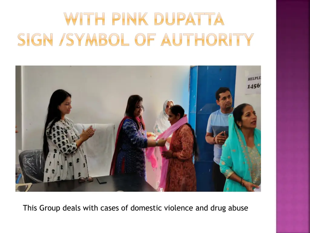 with pink dupatta sign symbol of authority