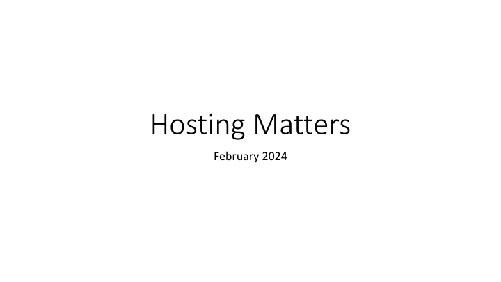 hosting matters