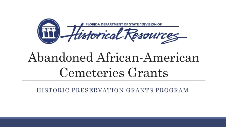 abandoned african american cemeteries grants