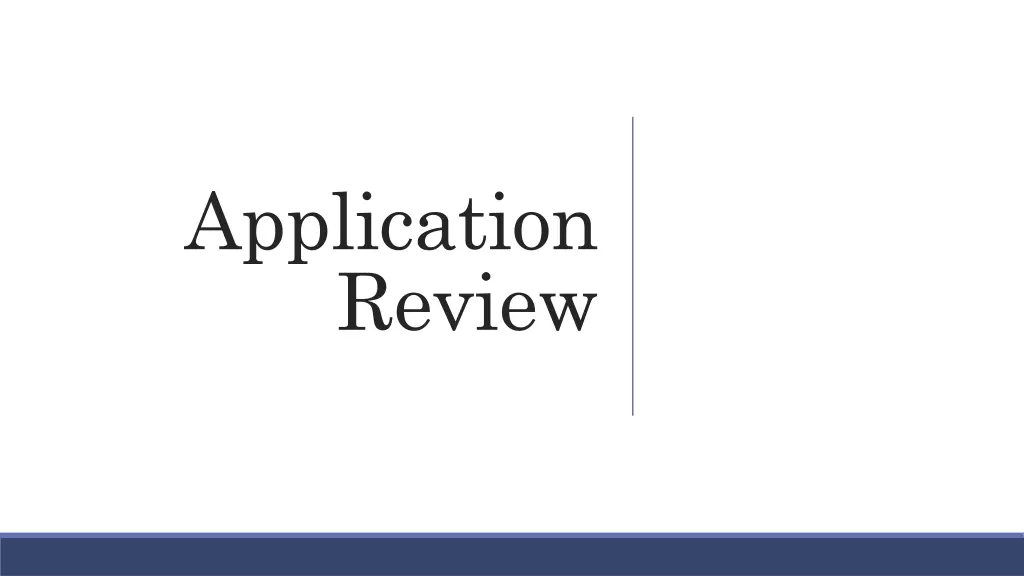 application review