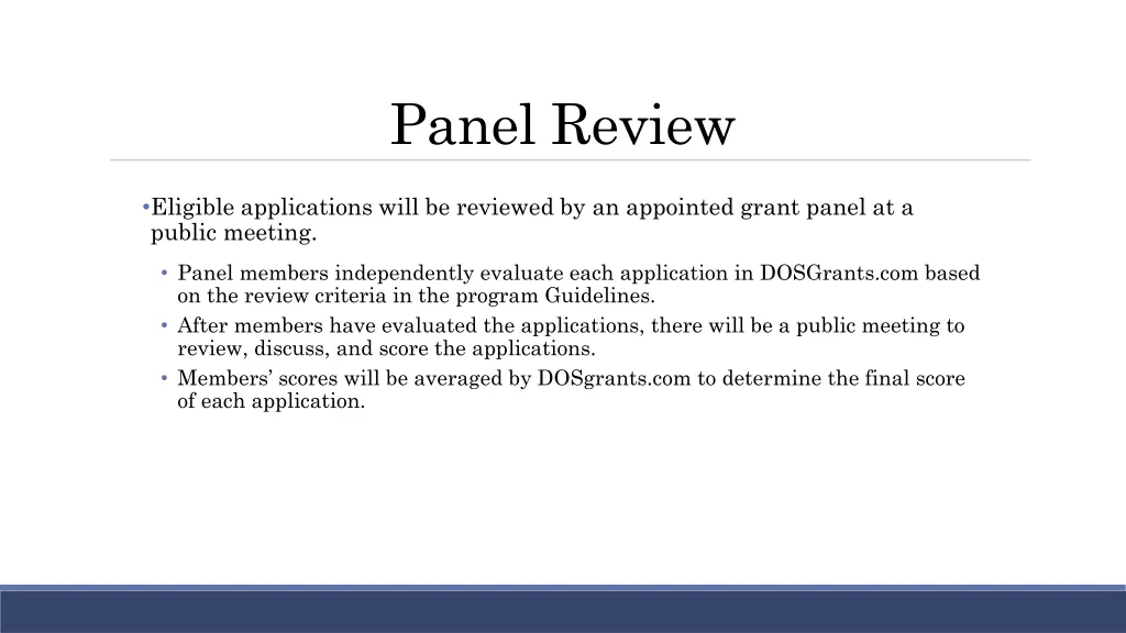 panel review