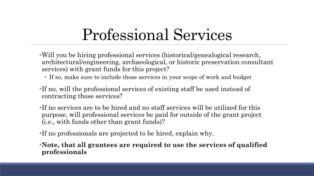 professional services