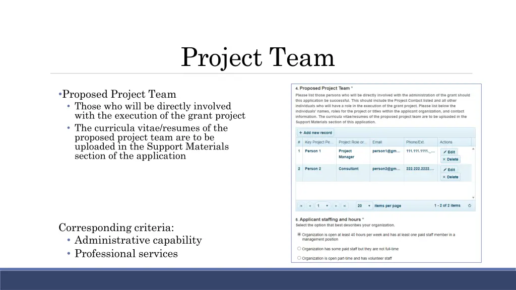 project team