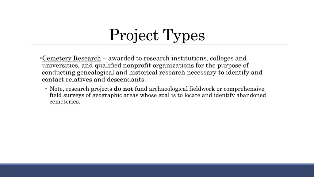 project types