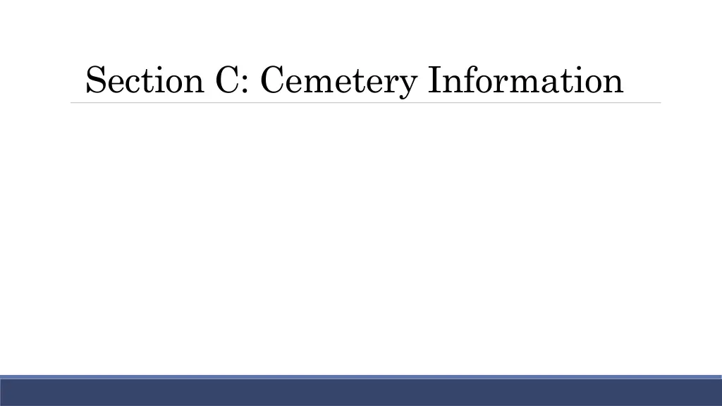 section c cemetery information