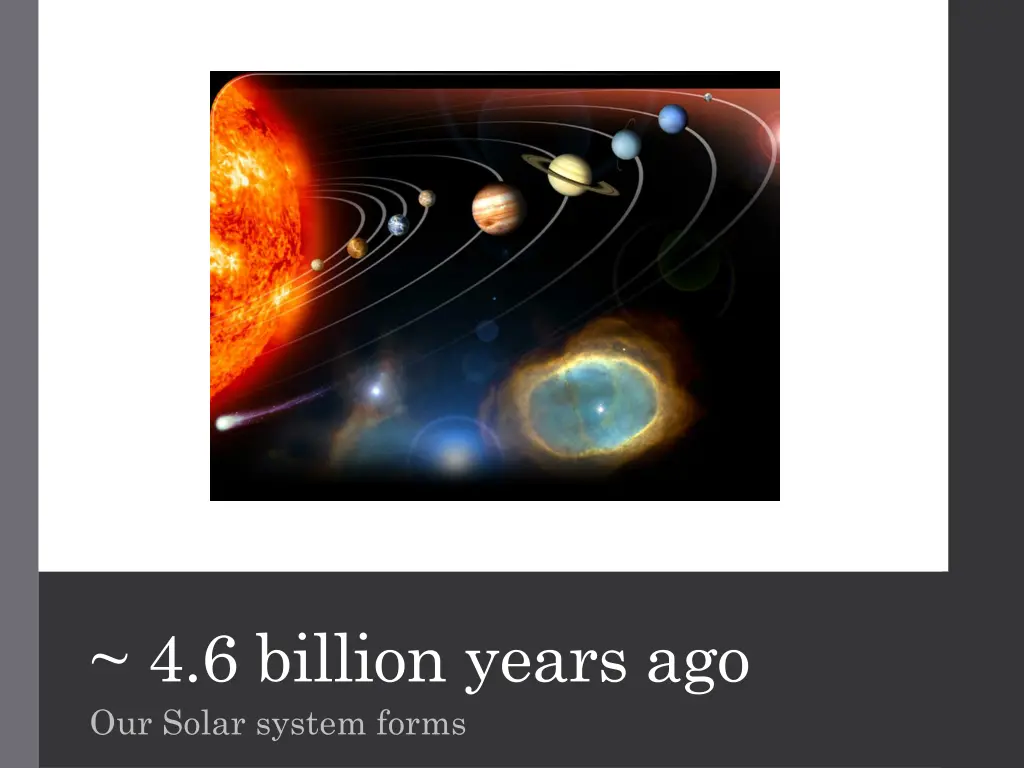 4 6 billion years ago our solar system forms