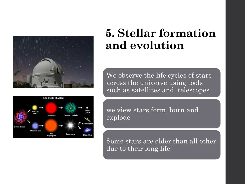 5 stellar formation and evolution