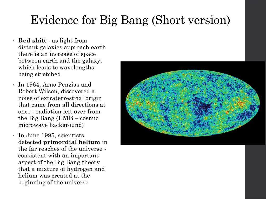 evidence for big bang short version
