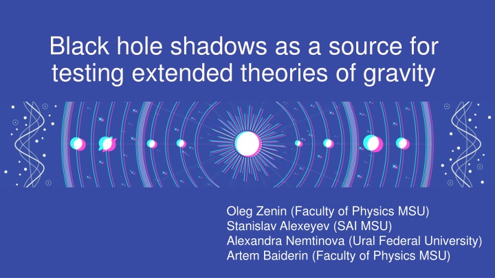 black hole shadows as a source for testing