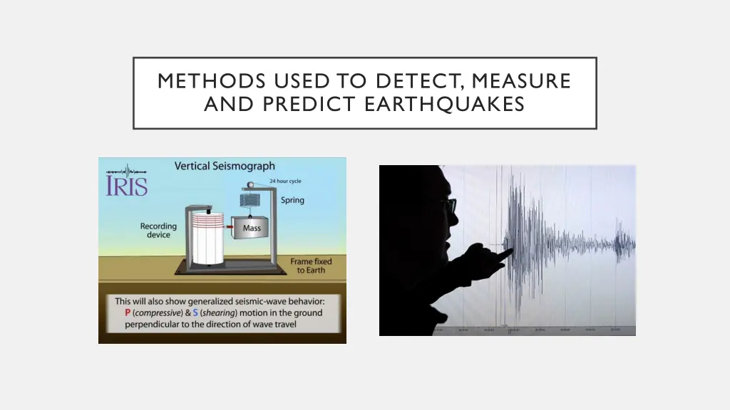 methods used to detect measure and predict