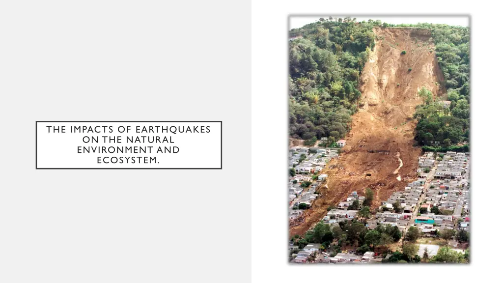 the impacts of earthquakes on the natural