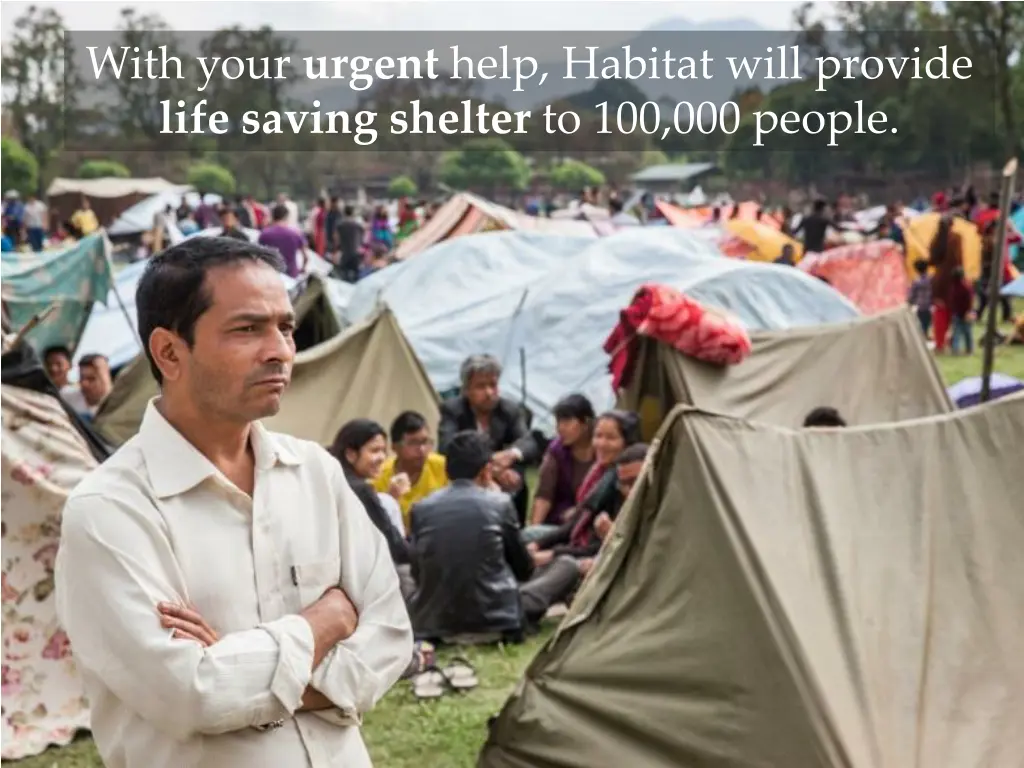 with your urgent help habitat will provide life