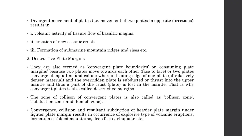 divergent movement of plates i e movement