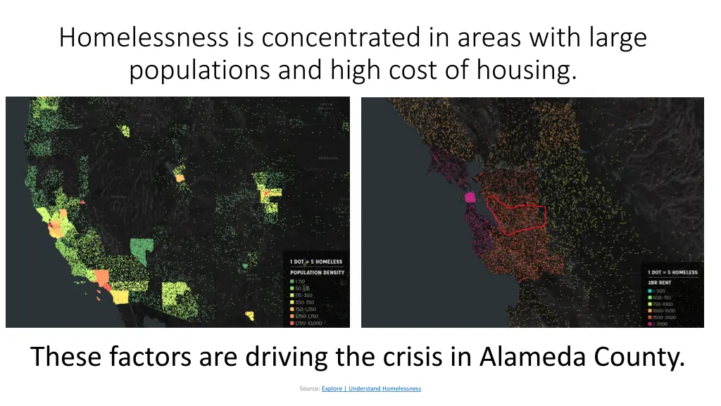 homelessness is concentrated in areas with large