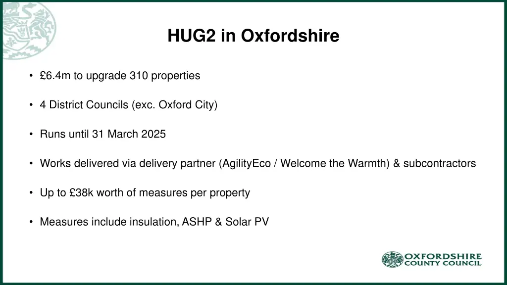 hug2 in oxfordshire