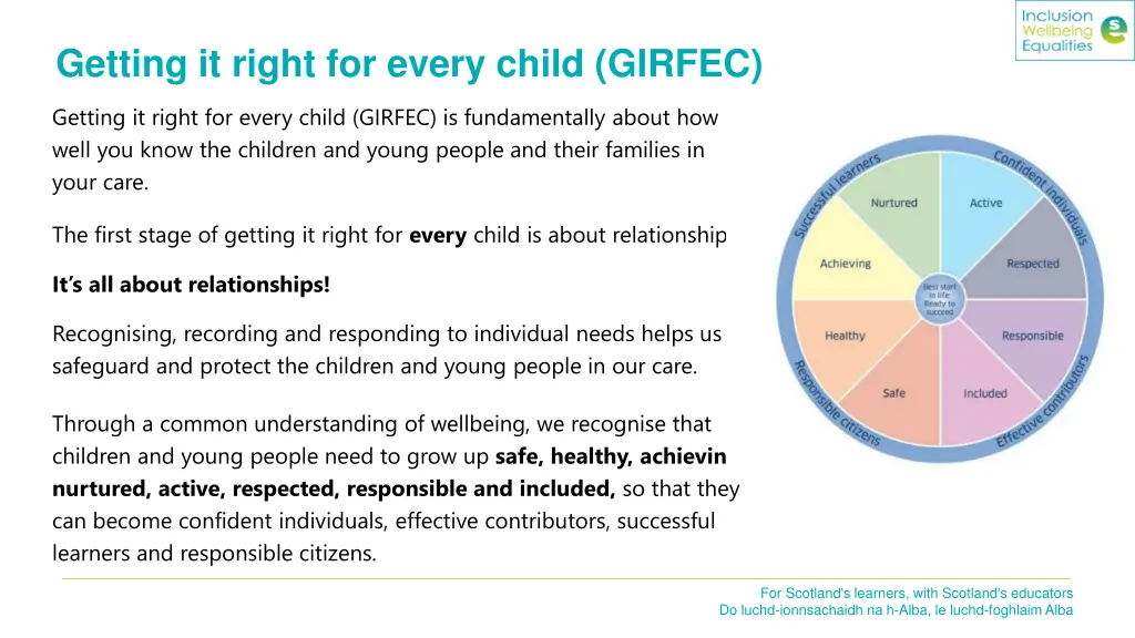 getting it right for every child girfec 1