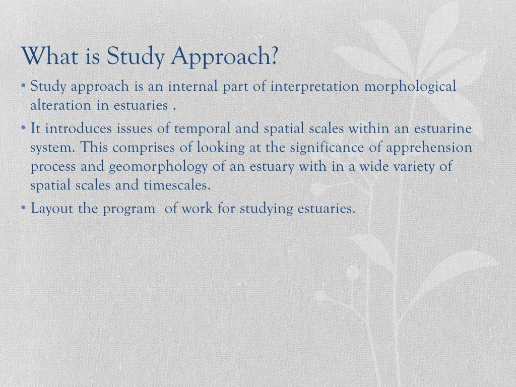 what is study approach study approach