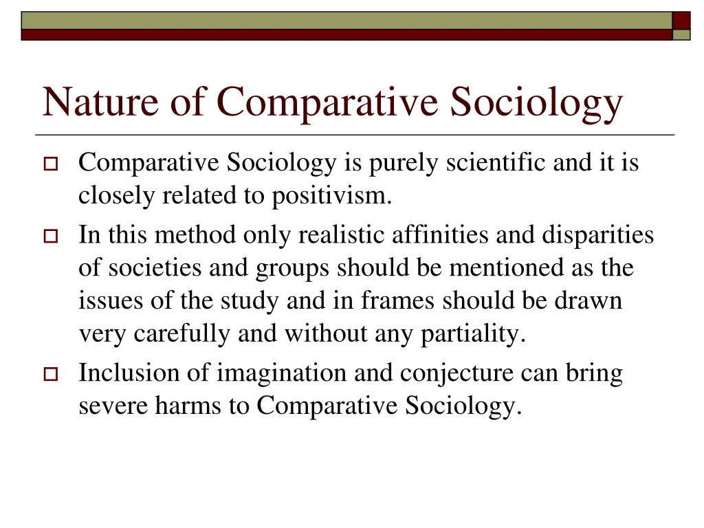 nature of comparative sociology