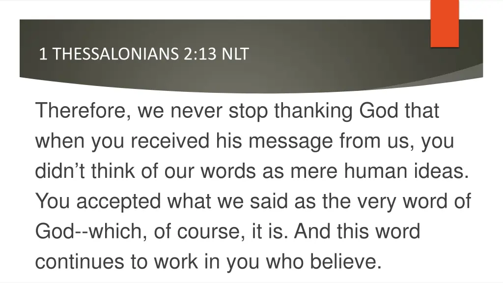 1 thessalonians 2 13 nlt