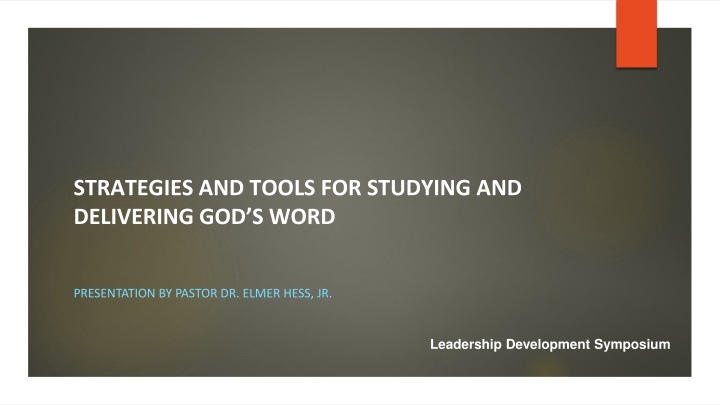 strategies and tools for studying and delivering