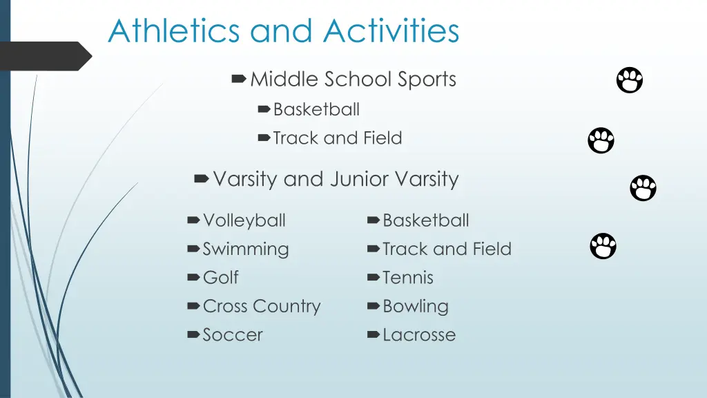 athletics and activities