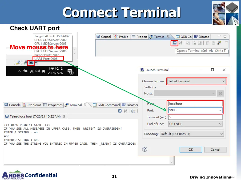 connect terminal