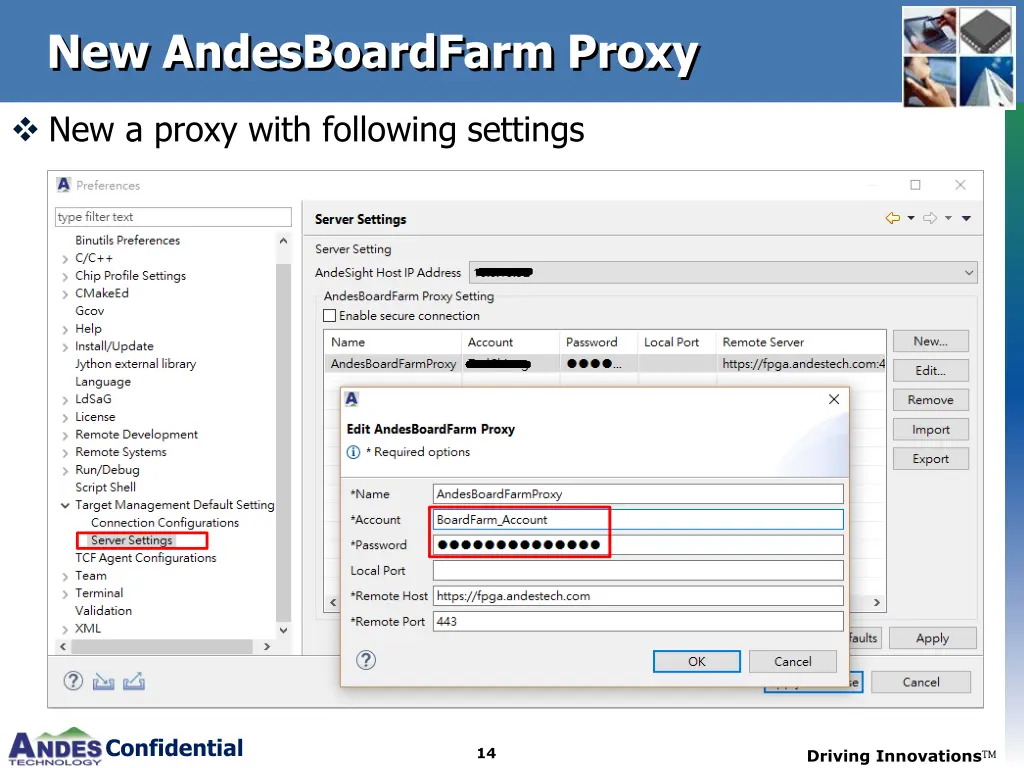 new andesboardfarm proxy