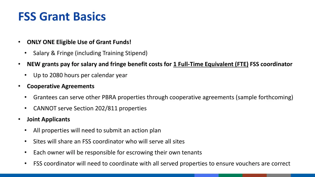 fss grant basics