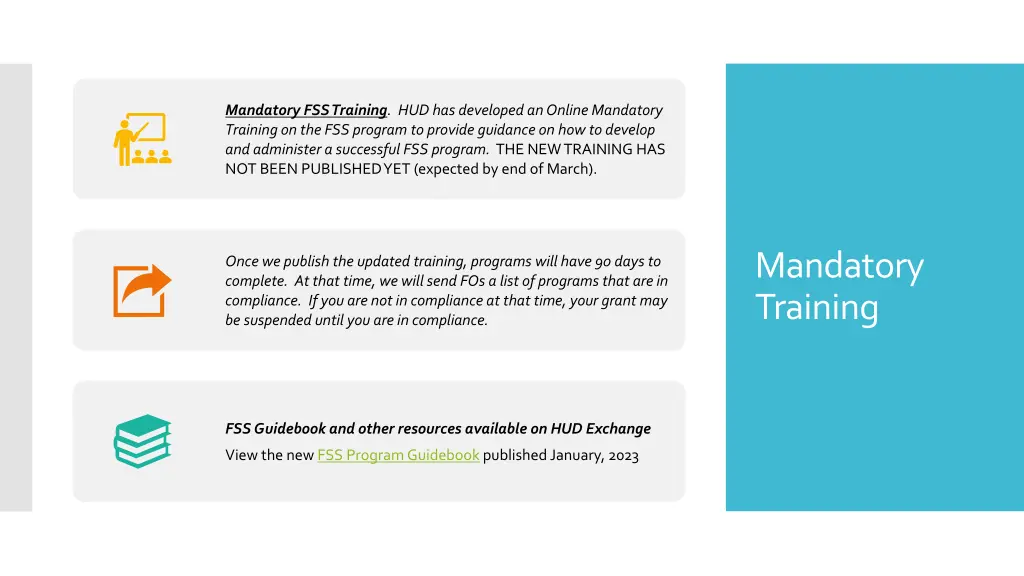 mandatory fss training hud has developed