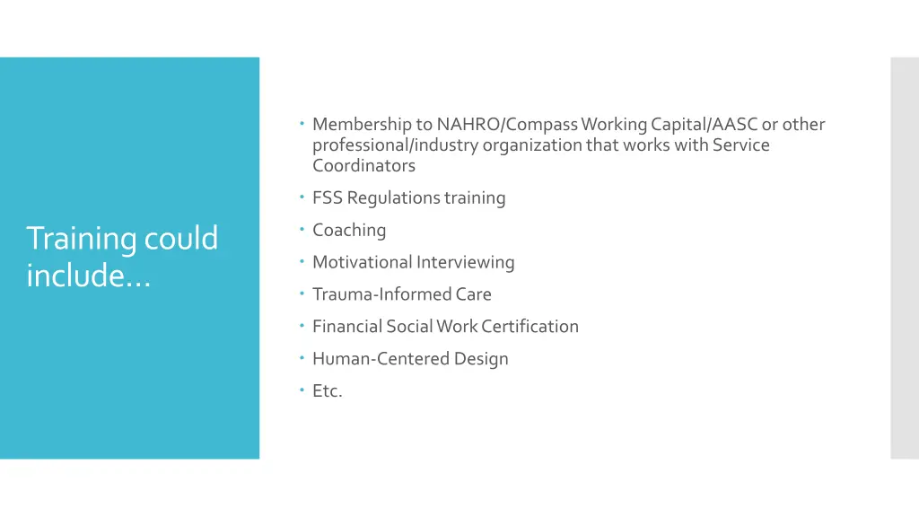 membership to nahro compass working capital aasc