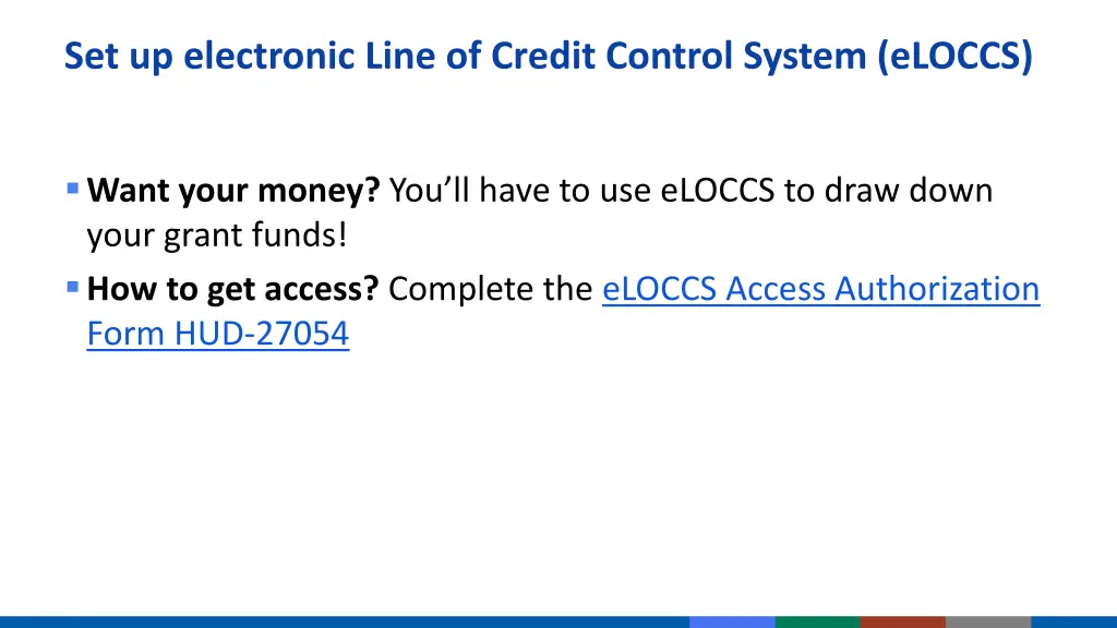 set up electronic line of credit control system