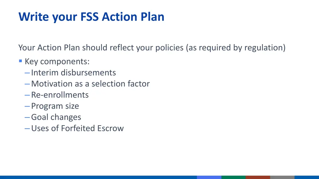 write your fss action plan