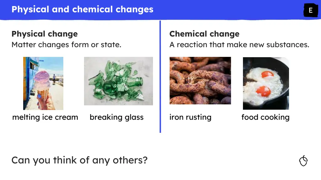 physical and chemical changes