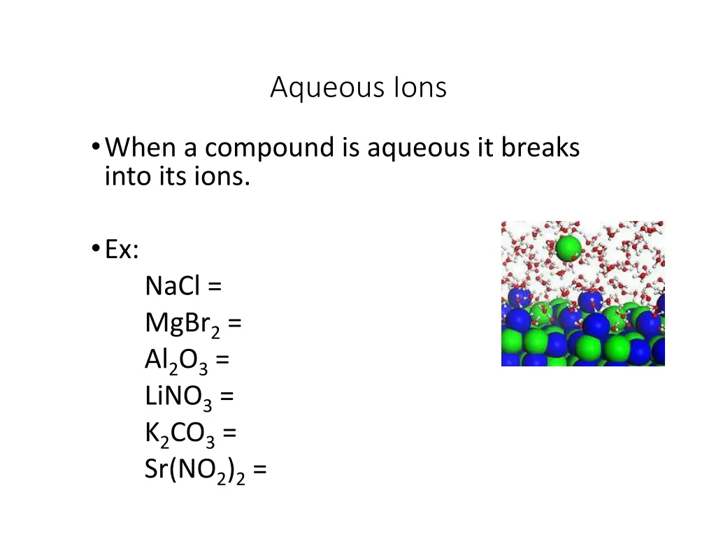 aqueous ions