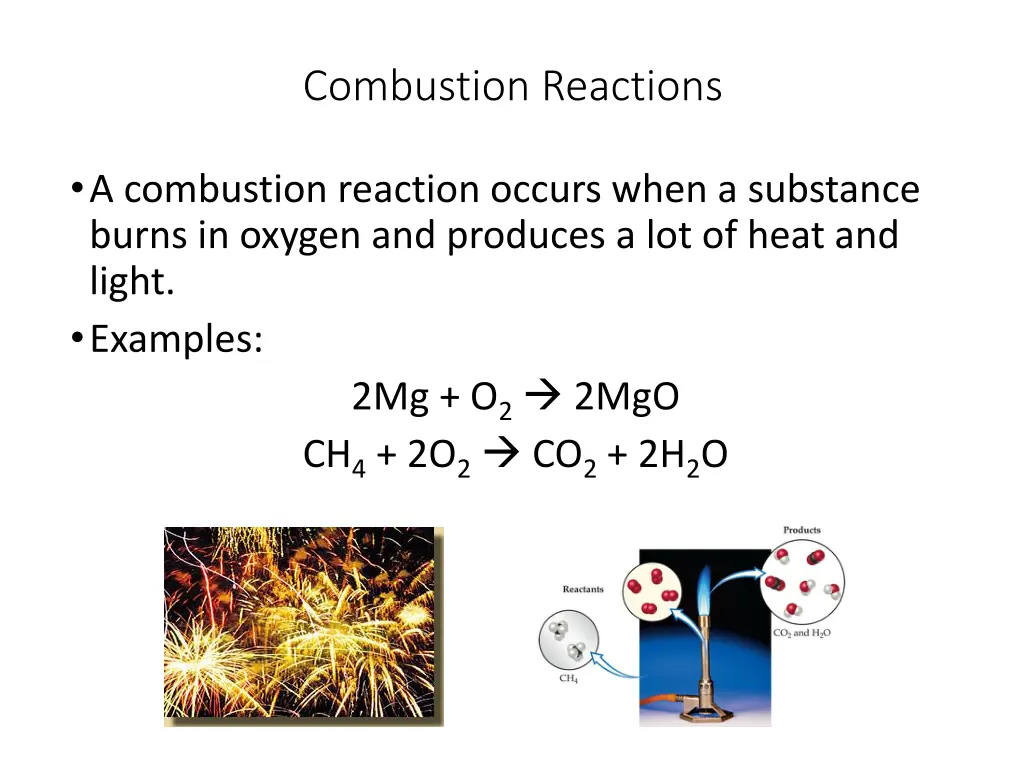 combustion reactions