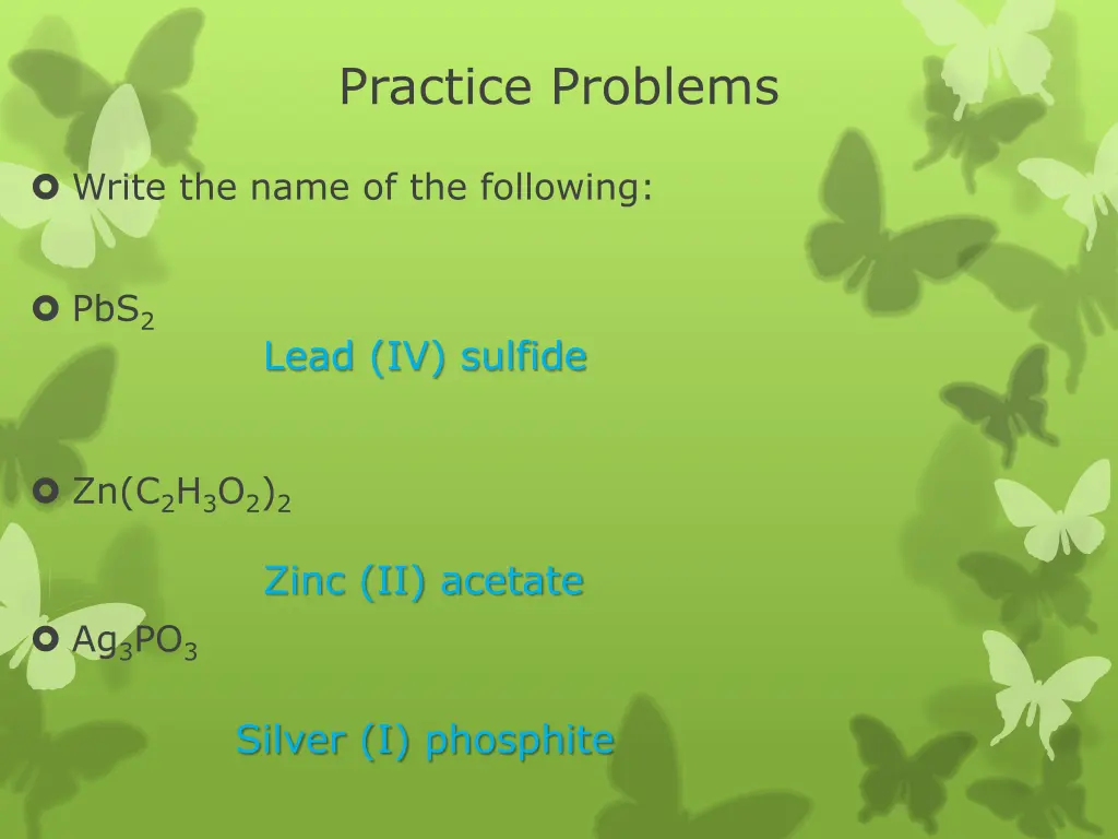 practice problems 7