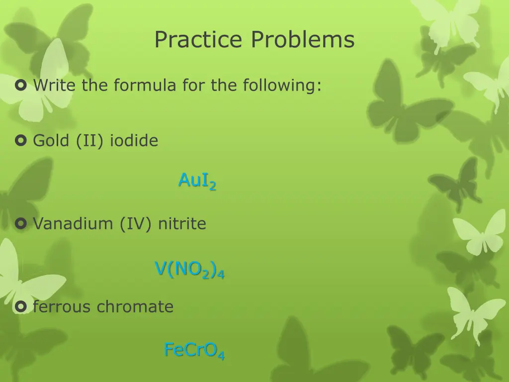 practice problems 9