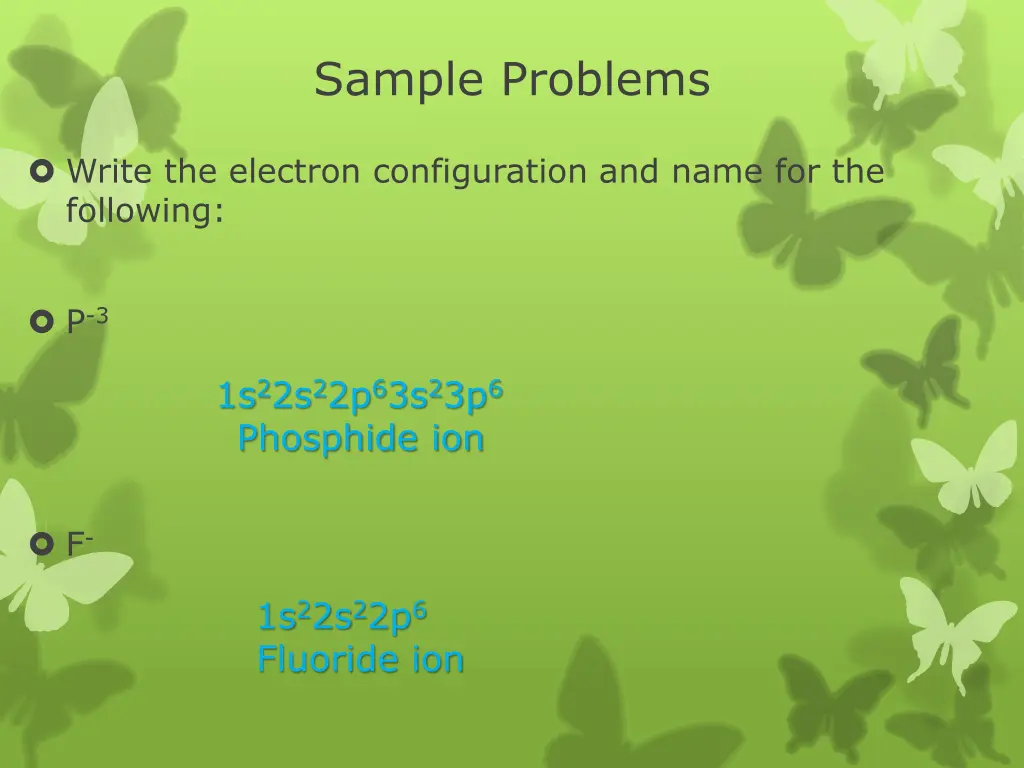 sample problems