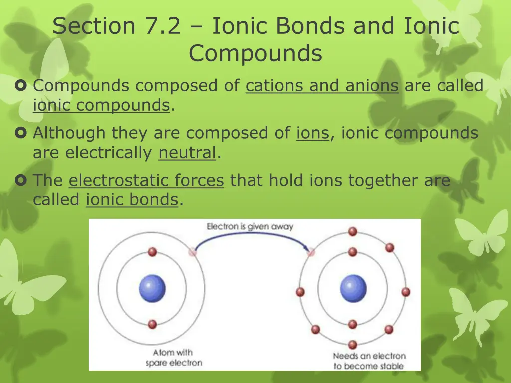 section 7 2 ionic bonds and ionic compounds