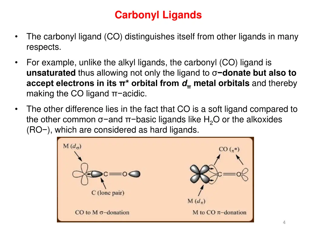 carbonyl ligands 1