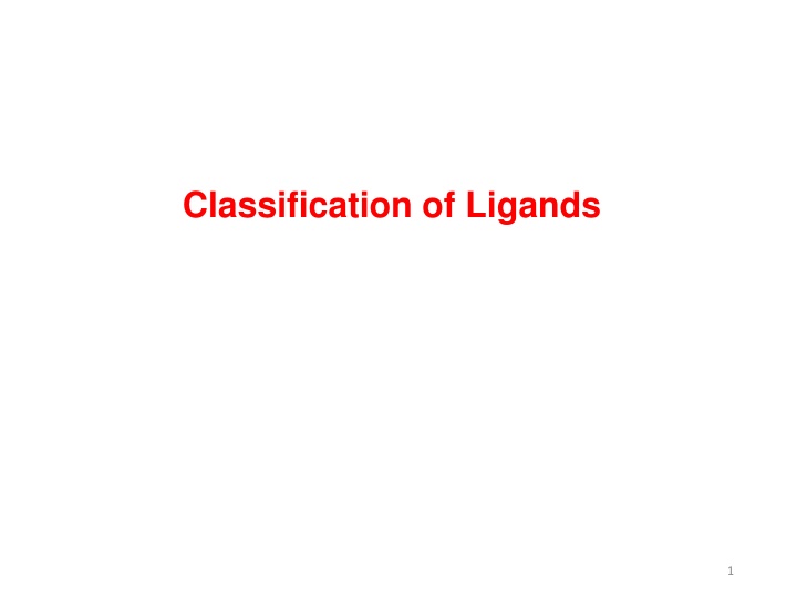 classification of ligands