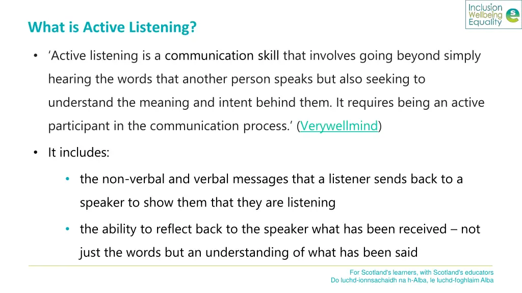 what is active listening