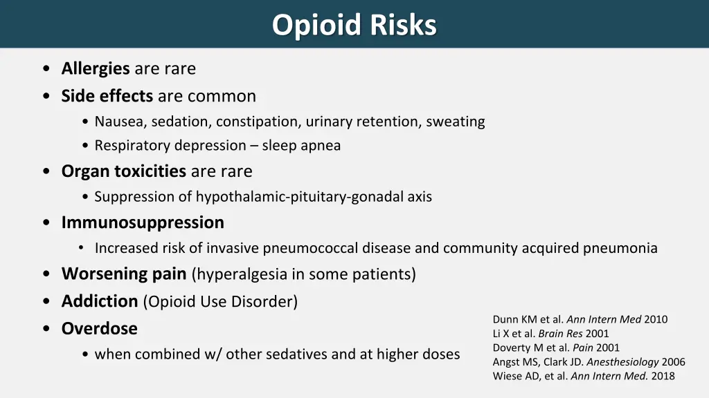 opioid risks