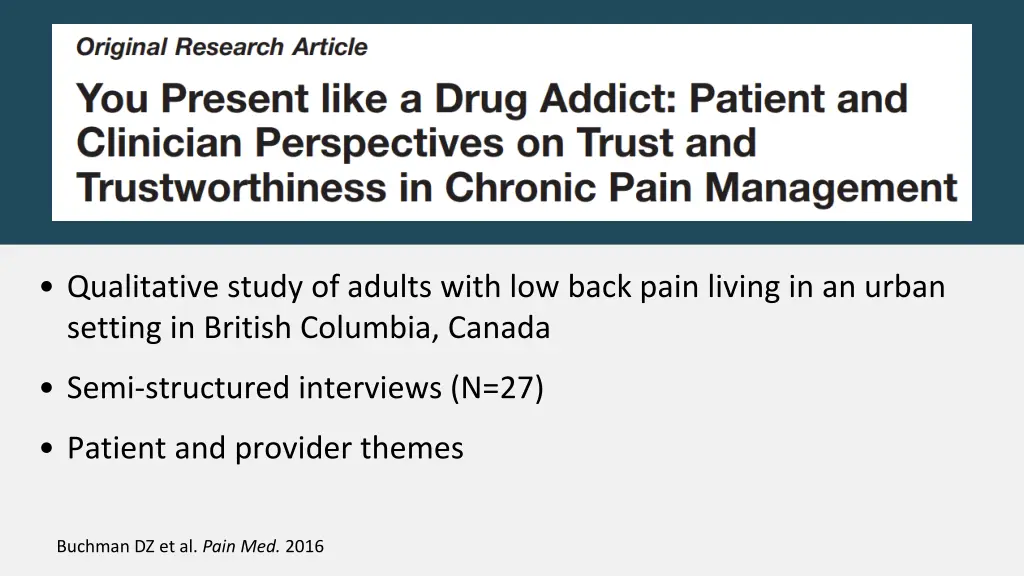 qualitative study of adults with low back pain