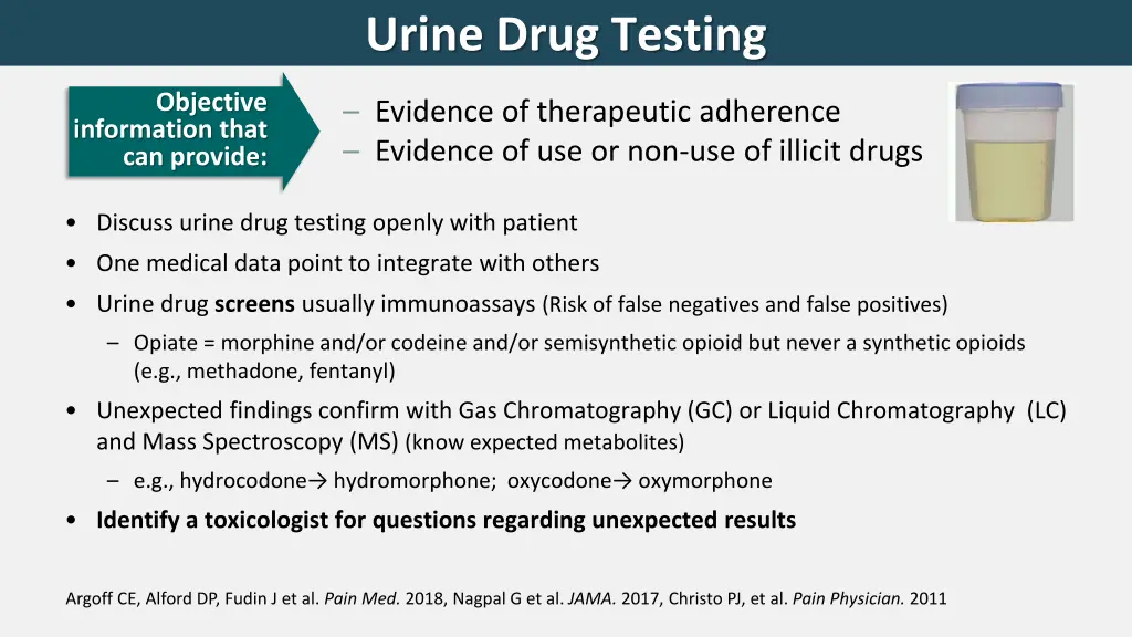 urine drug testing