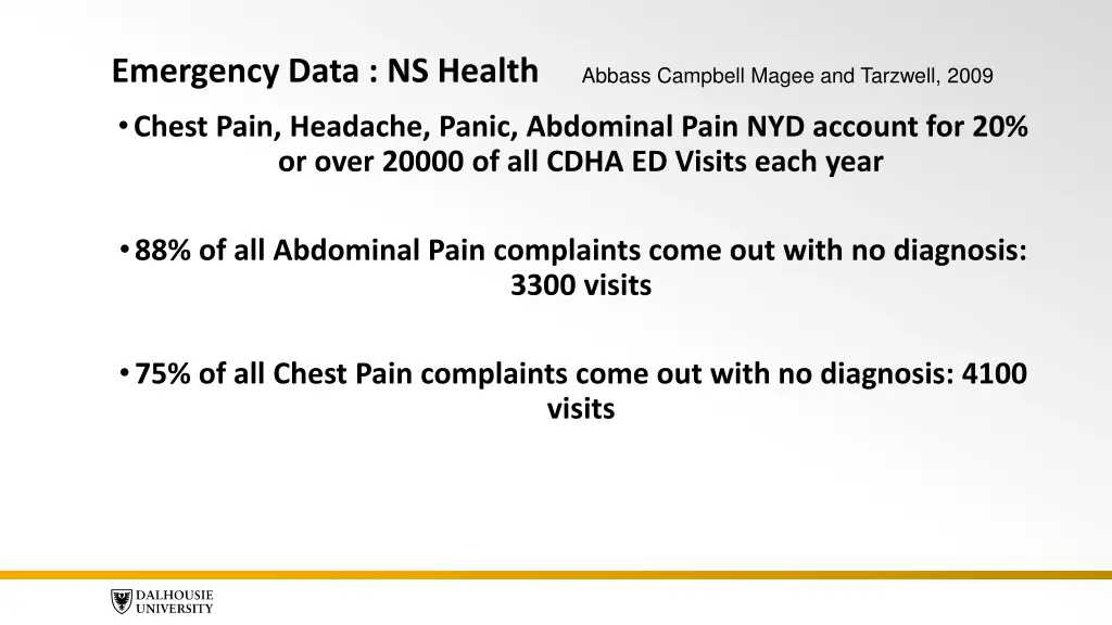emergency data ns health chest pain headache