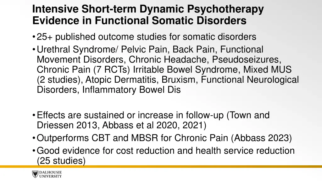 intensive short term dynamic psychotherapy