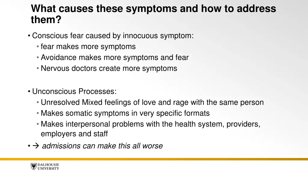 what causes these symptoms and how to address them