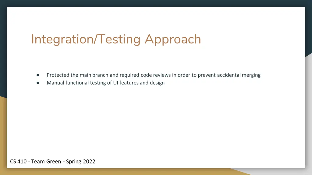 integration testing approach