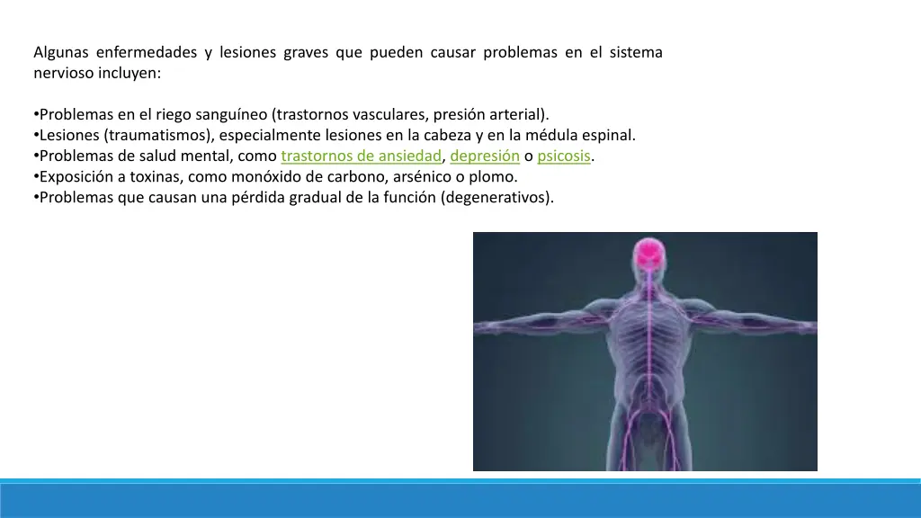 algunas enfermedades y lesiones graves que pueden